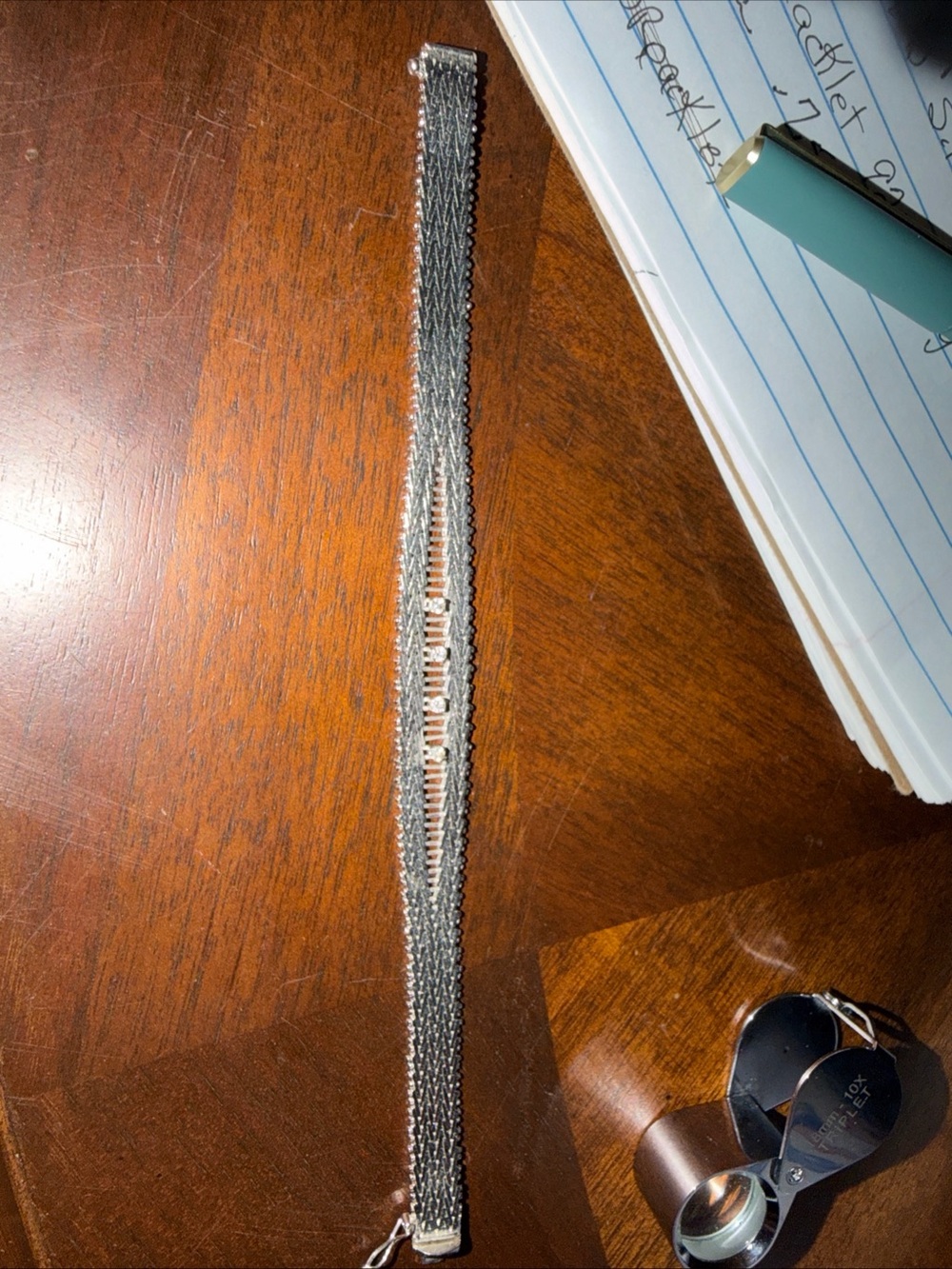 Source Unknown Silver Multi-Row Chain Bracelet